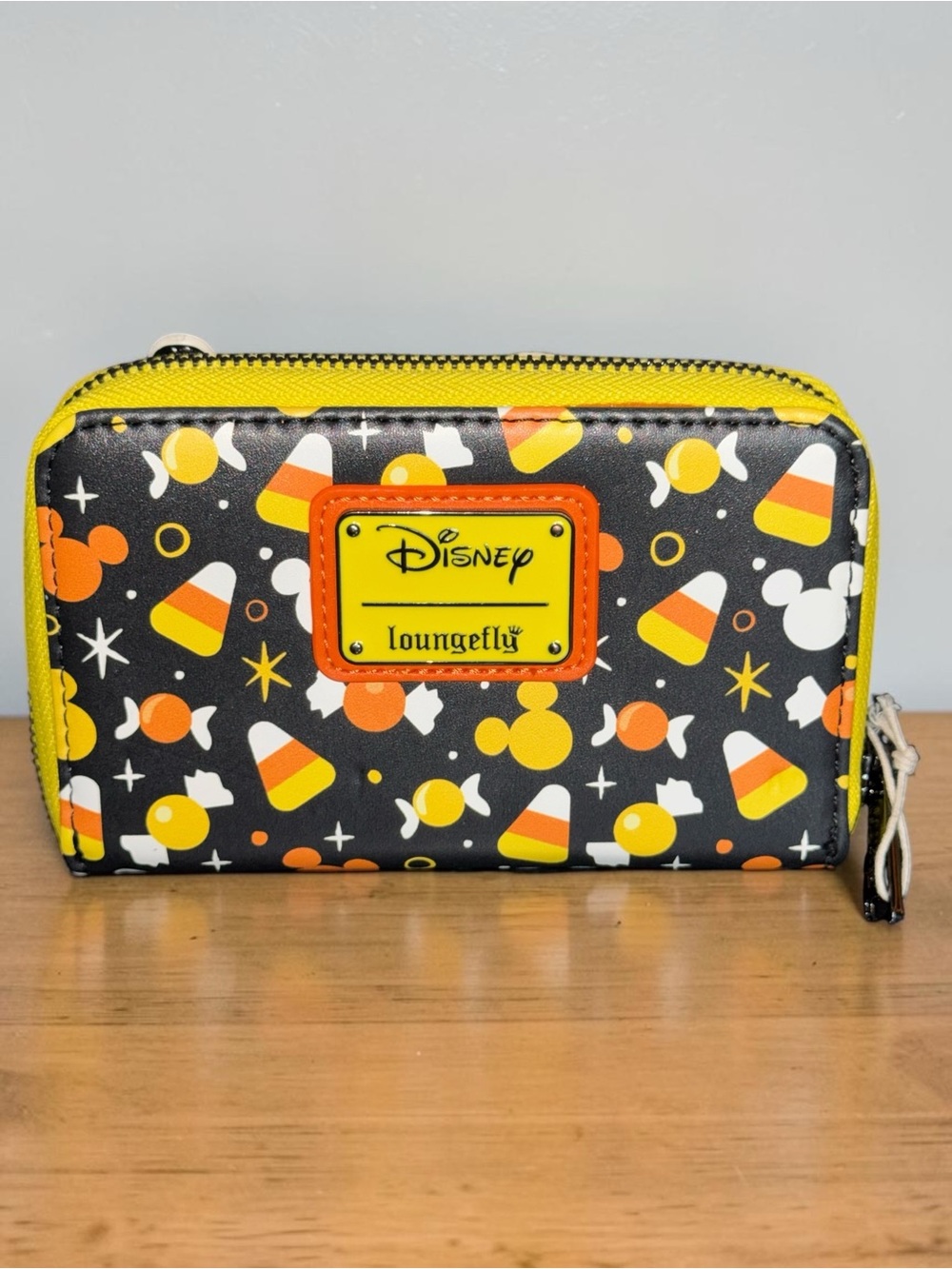 Loungefly Disney Mickey, Minnie, Donald Candy Corn Zip Around Wallet
